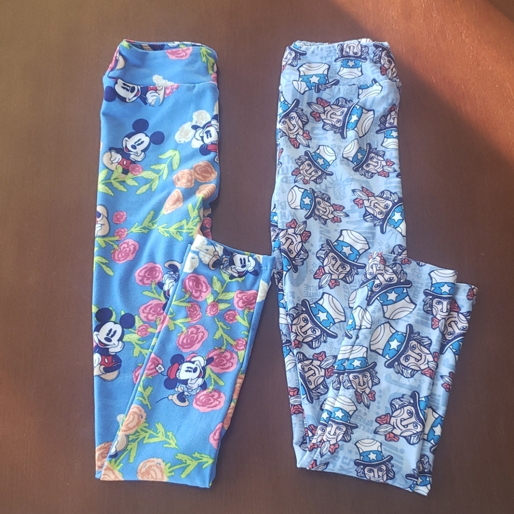 LuLaRoe Girls Leggings (2 pair)